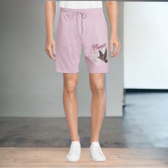 Prince Lavender Purple Drawstring Shorts NWT Medium Men’s Music Purple Rain - Picture 1 of 7